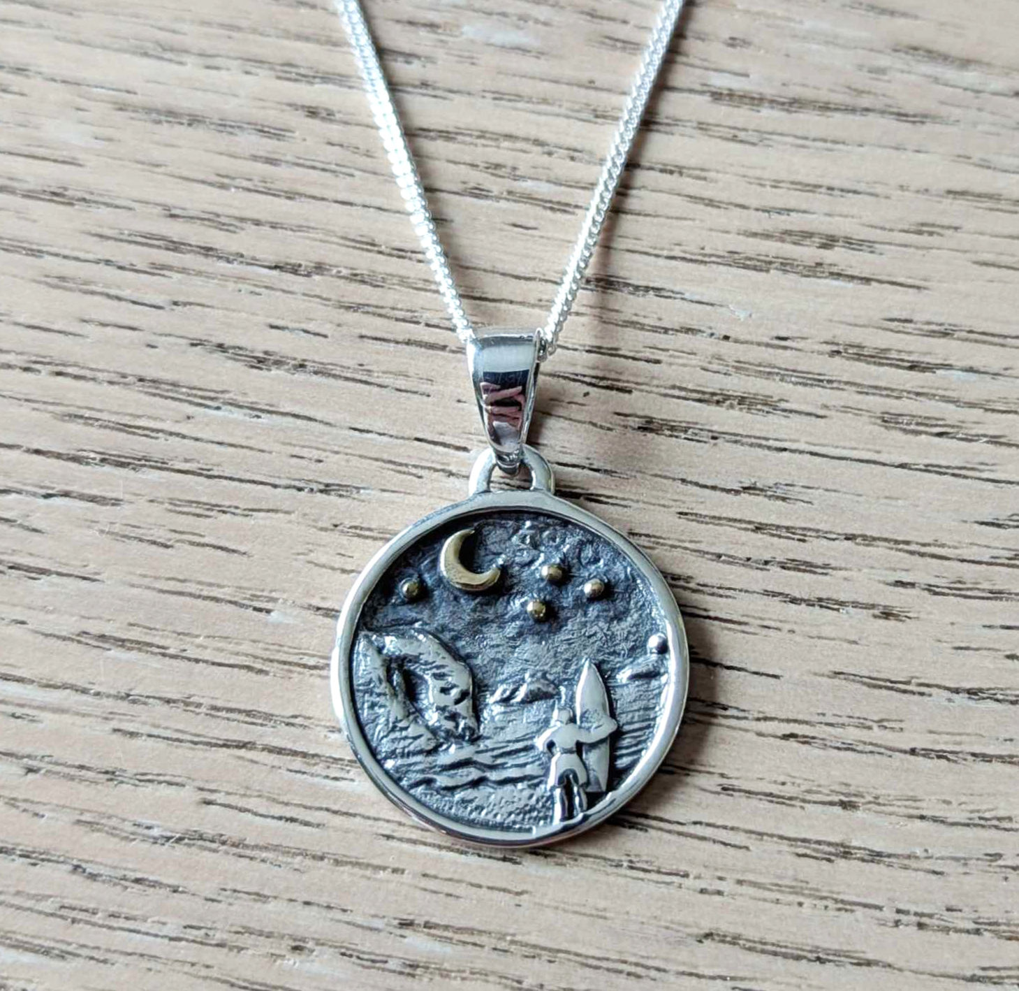 Silver Perranporth necklace