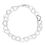 Thumbnail: Silver linked textured multi-heart bracelet