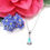 Thumbnail: Silver & opalite Crystal drop necklace