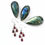 Thumbnail: Silver & Garnet multi droplet swinging earrings