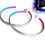 Thumbnail: Large Titanium hoops with rainbow detail inside