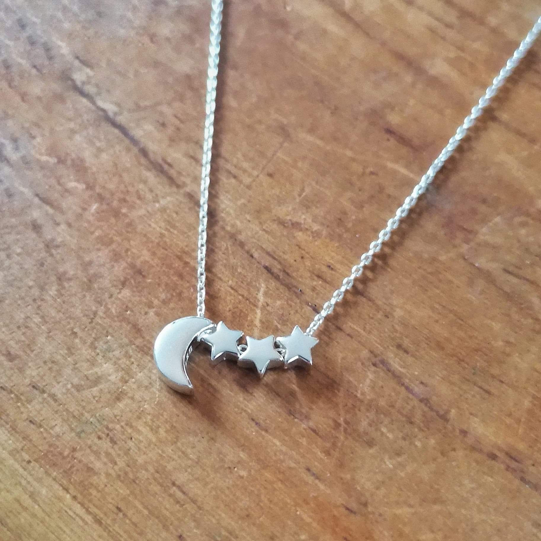 The stars above silver necklace