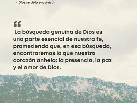 Dios se deja encontrar - 30 de Julio 2026