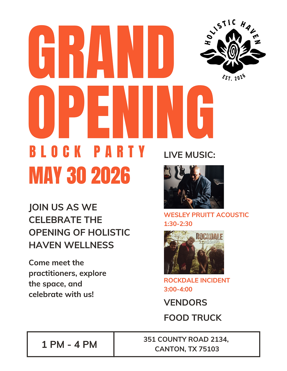 Holistic Haven Grand Opening Block Party