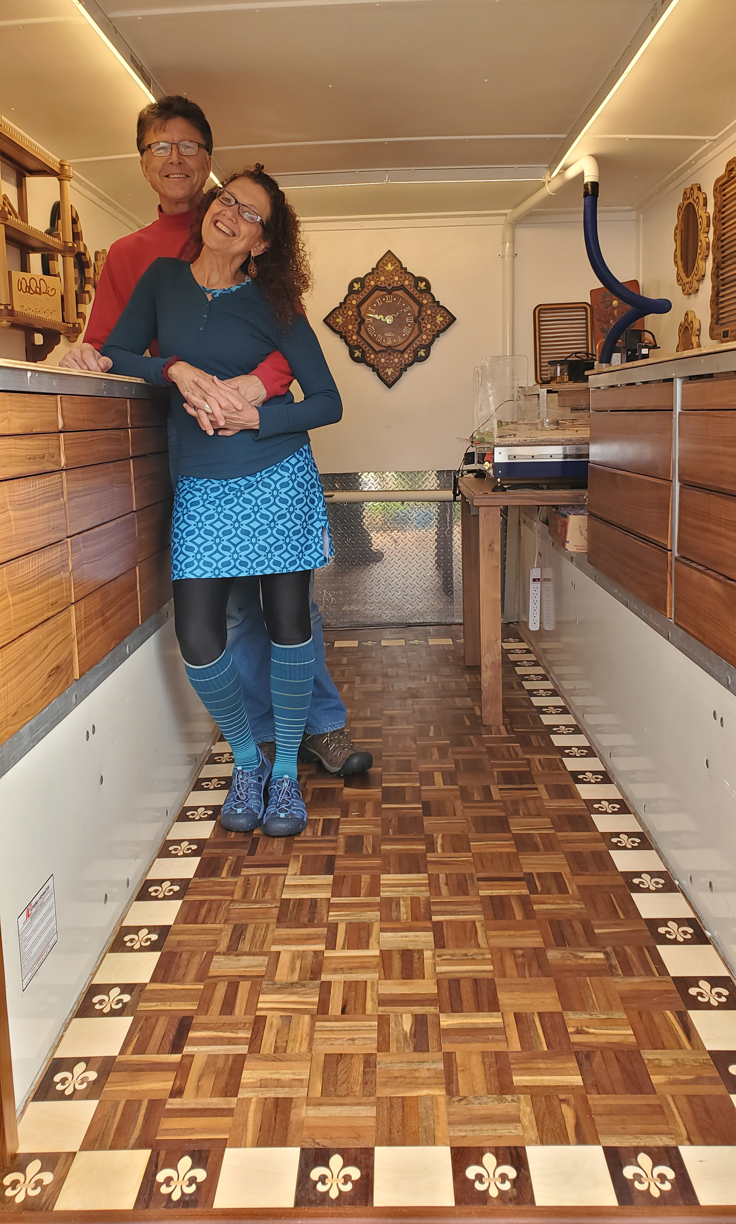 New parquet floor in the truck