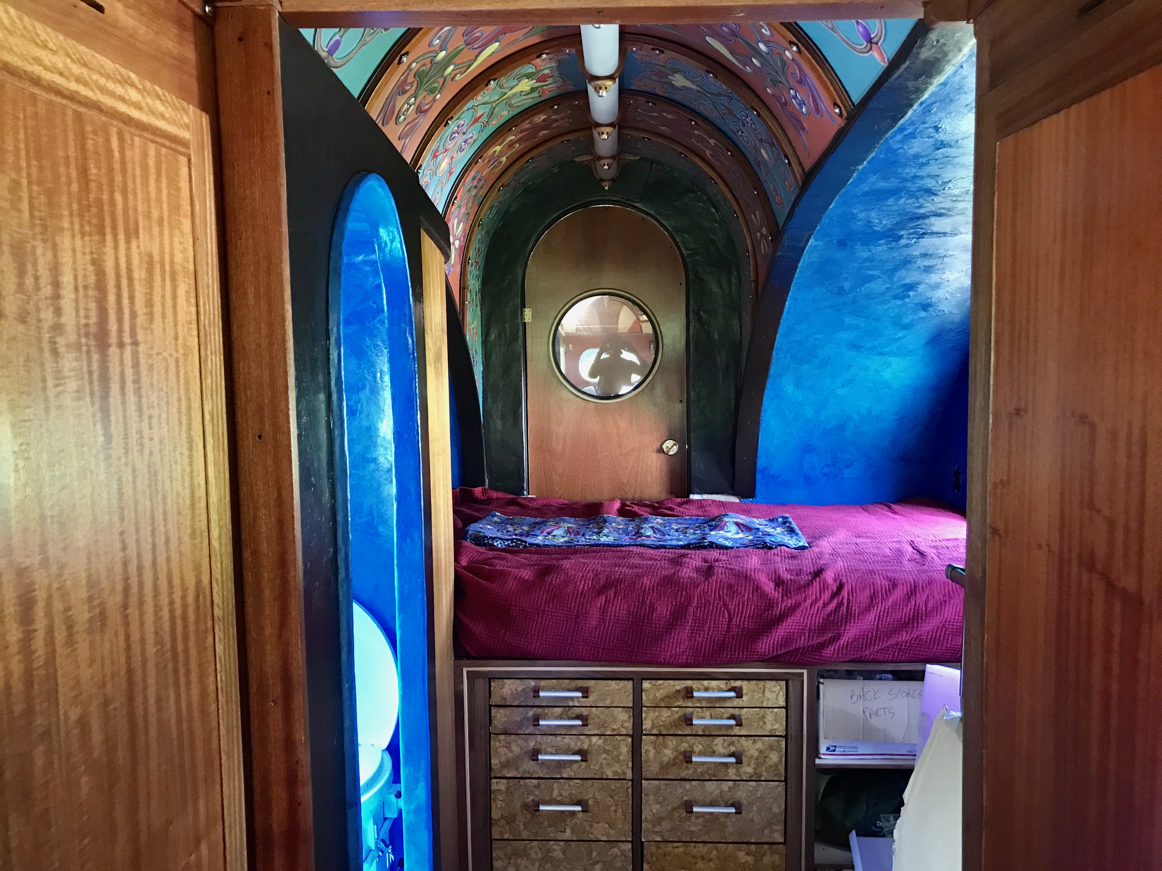 Shower door and bedroom