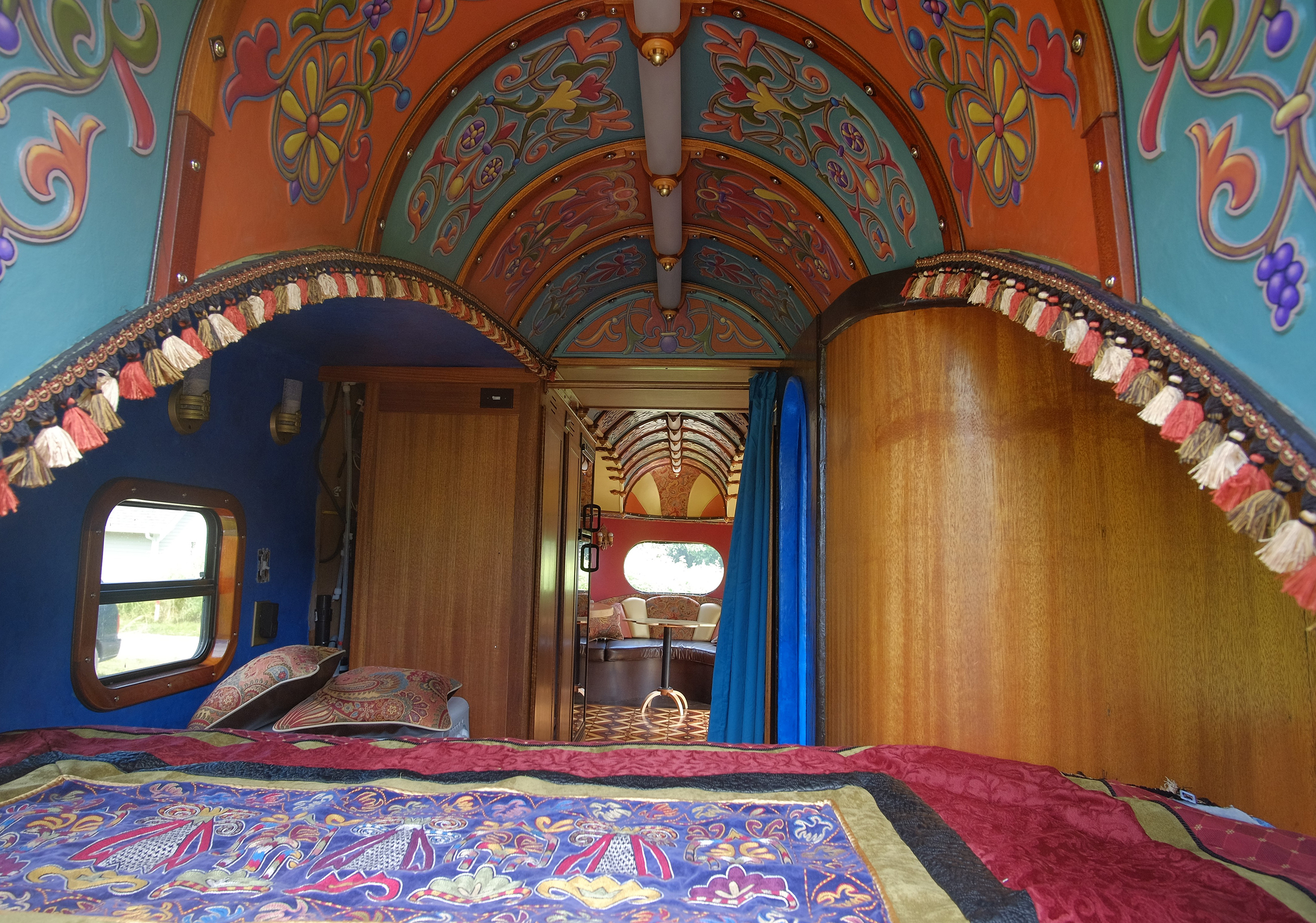 View from back door, over bed