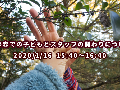 【報告会】惟の森での子どもとスタッフの関わりについて