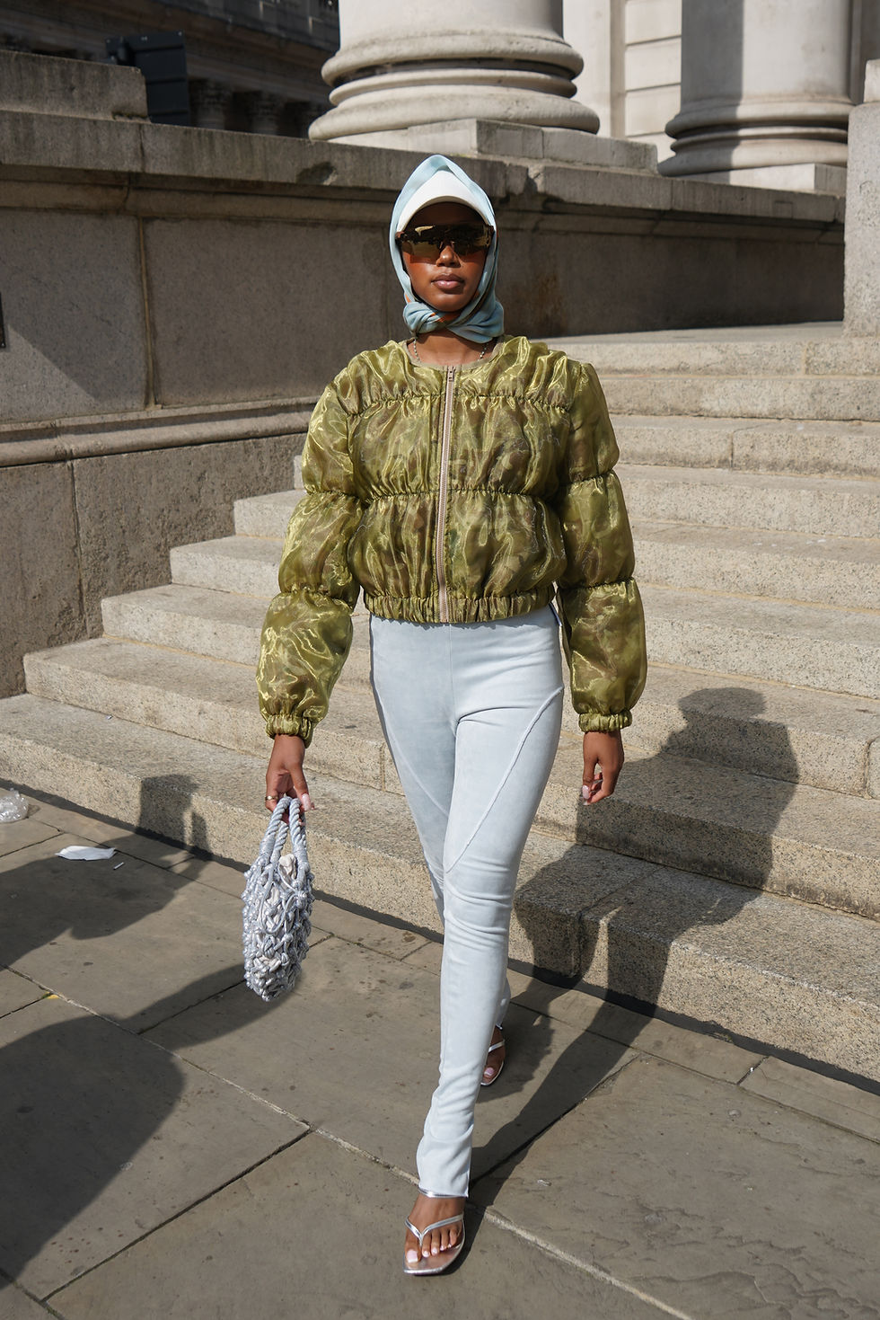 Thumbnail: Organza Bubble Jacket in Mica*