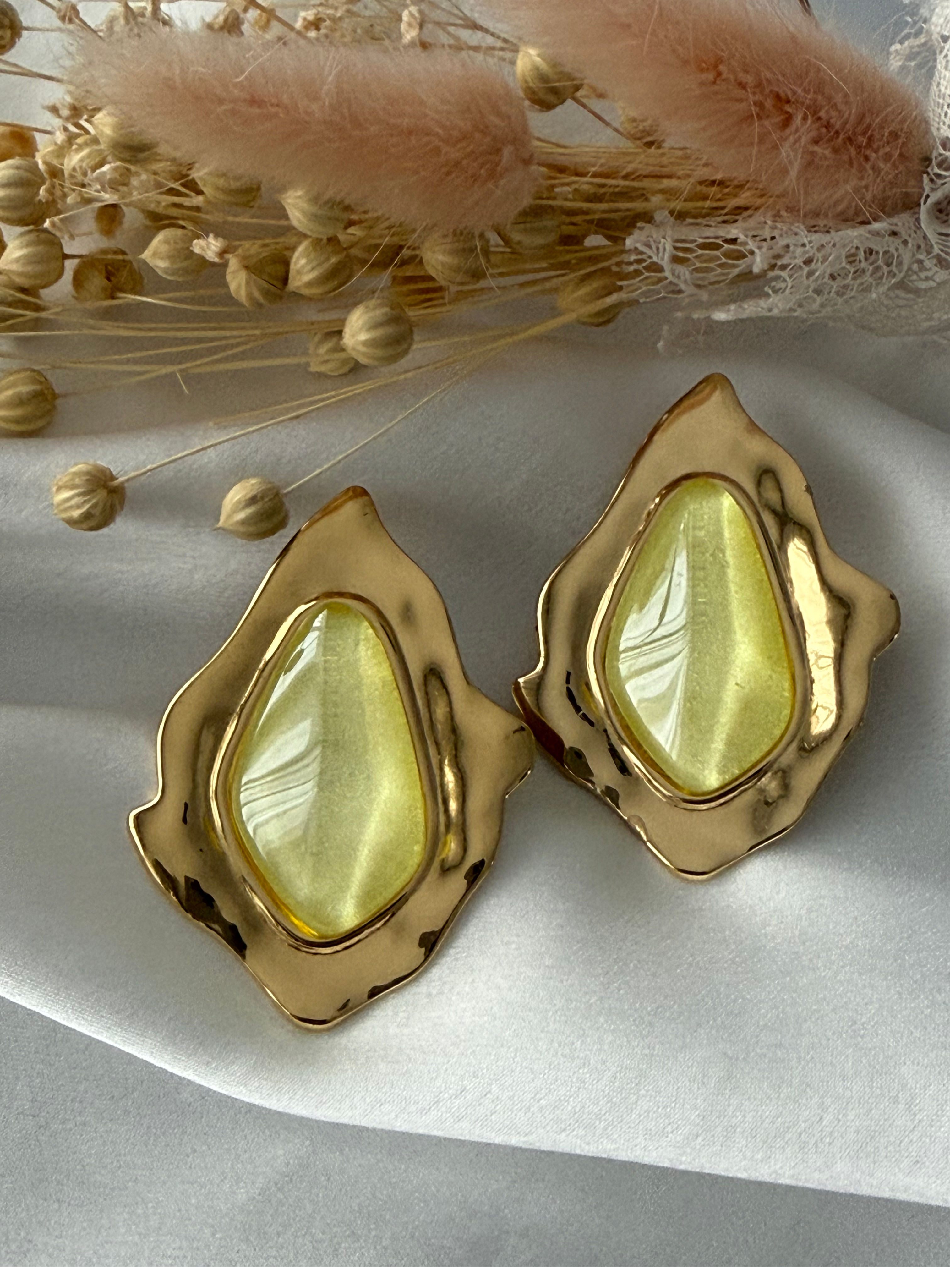 Light Yellow Annia Σκουλαρίκια 