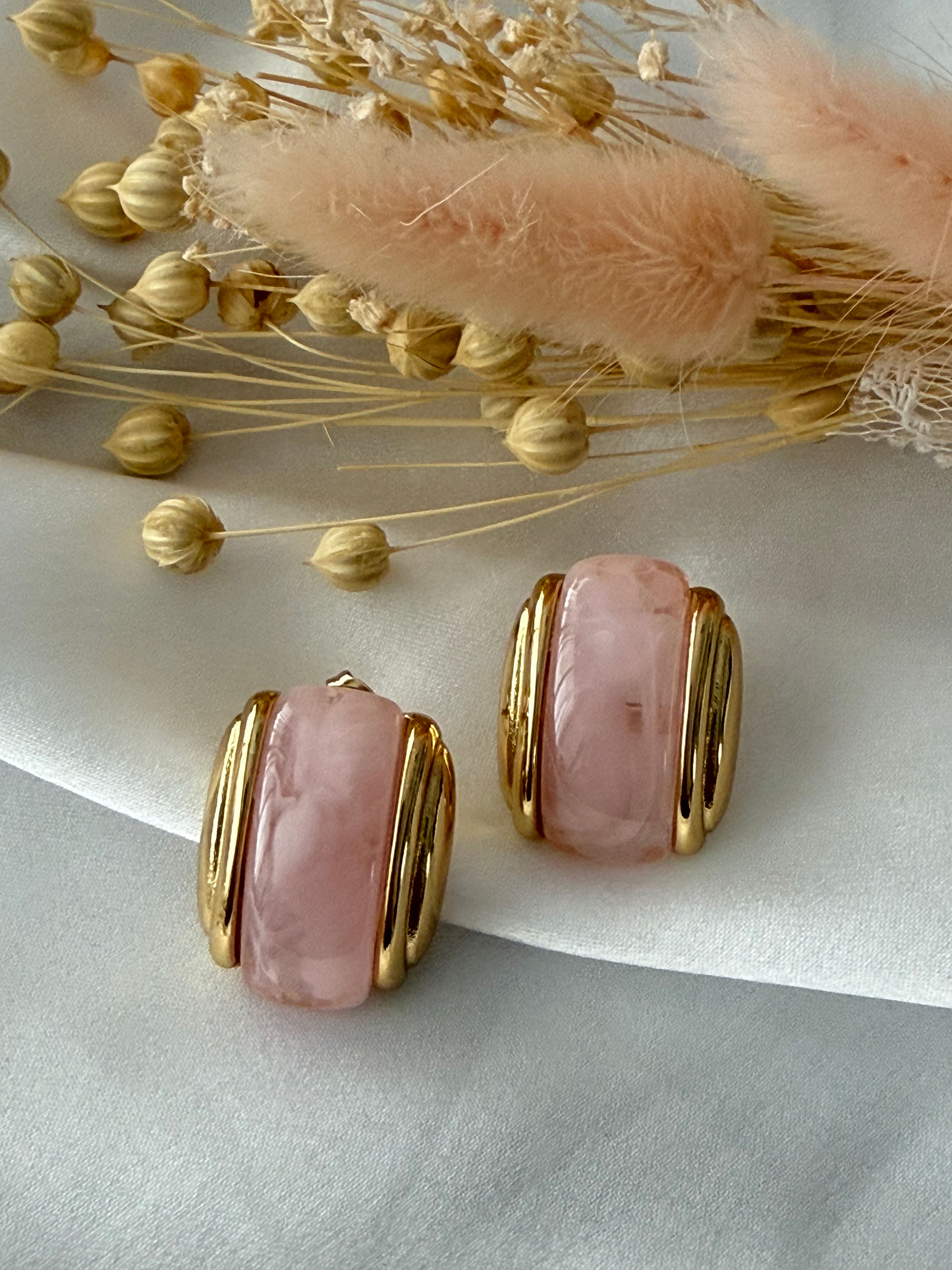 Pink Candy Floss Σκουλαρίκια 