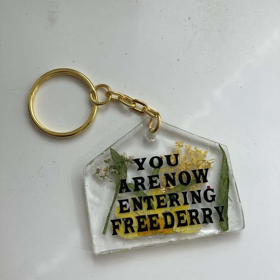 Thumbnail: Free Derry Corner Keyring 