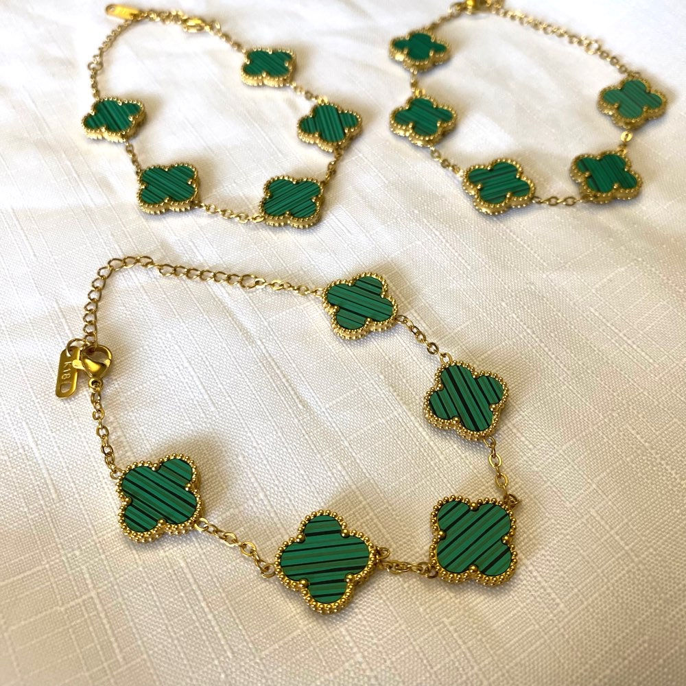 Emerald Clover Bracelet