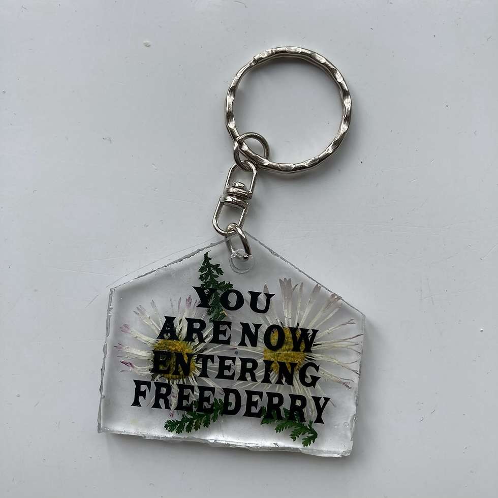 Thumbnail: Free Derry Corner Keyring 
