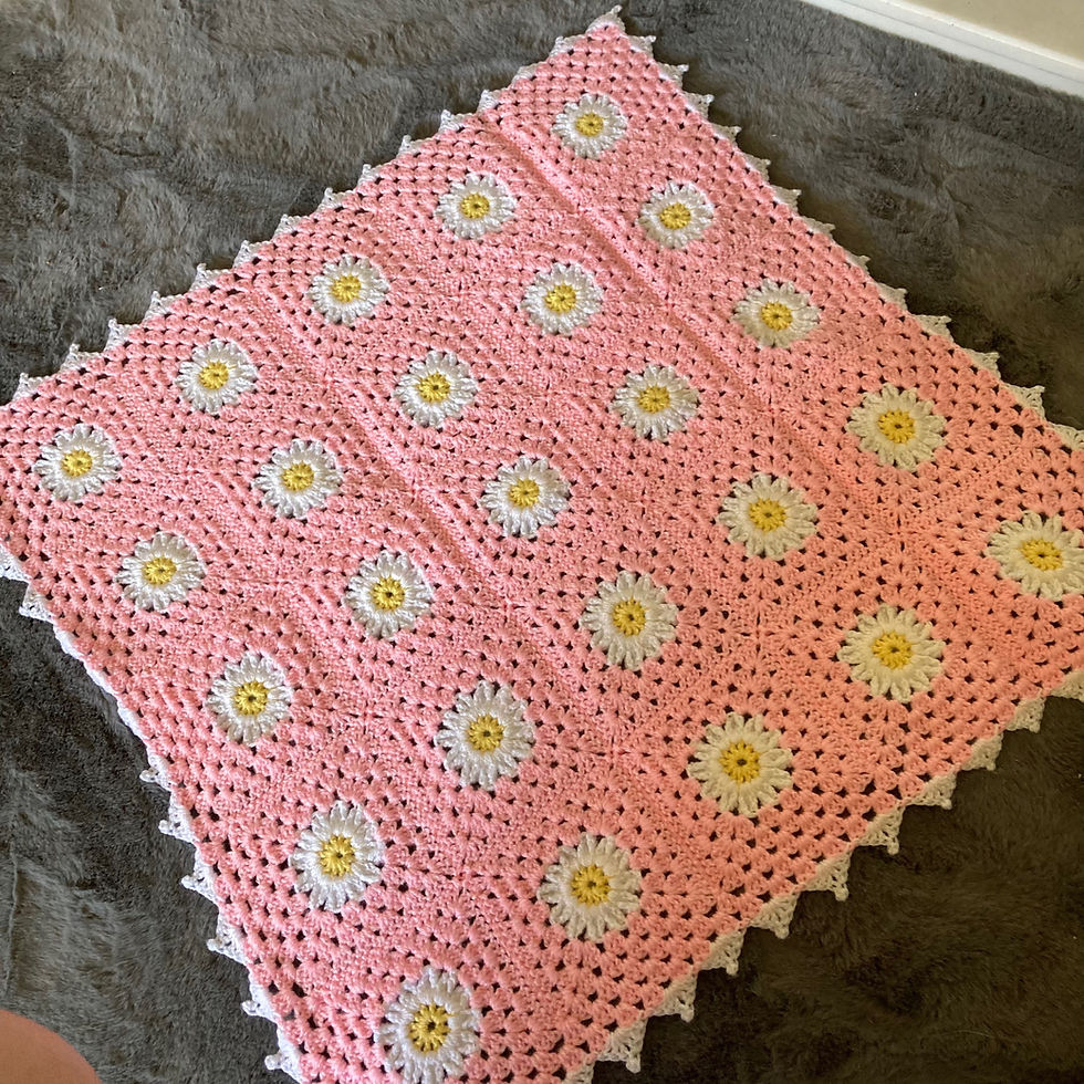 Thumbnail: Handmade Crochet Daisy Blanket