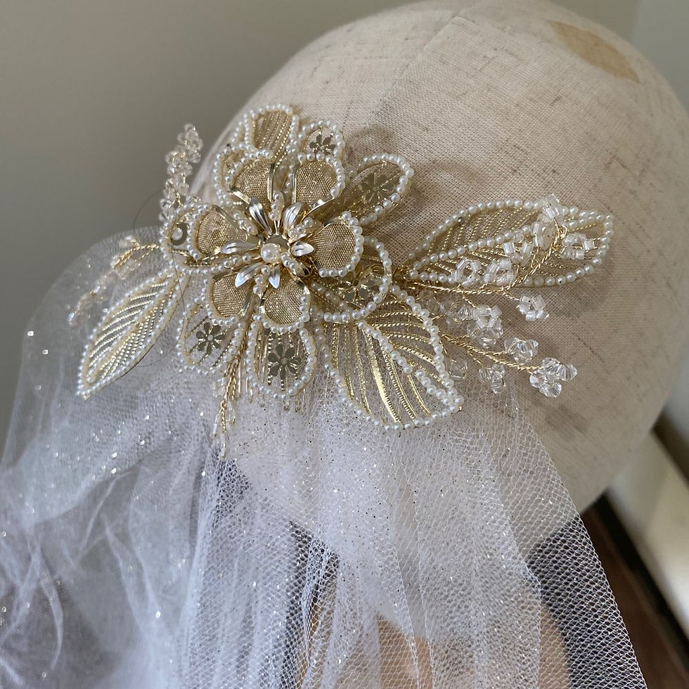 Thumbnail: Gold Headpiece & Shimmer Veil