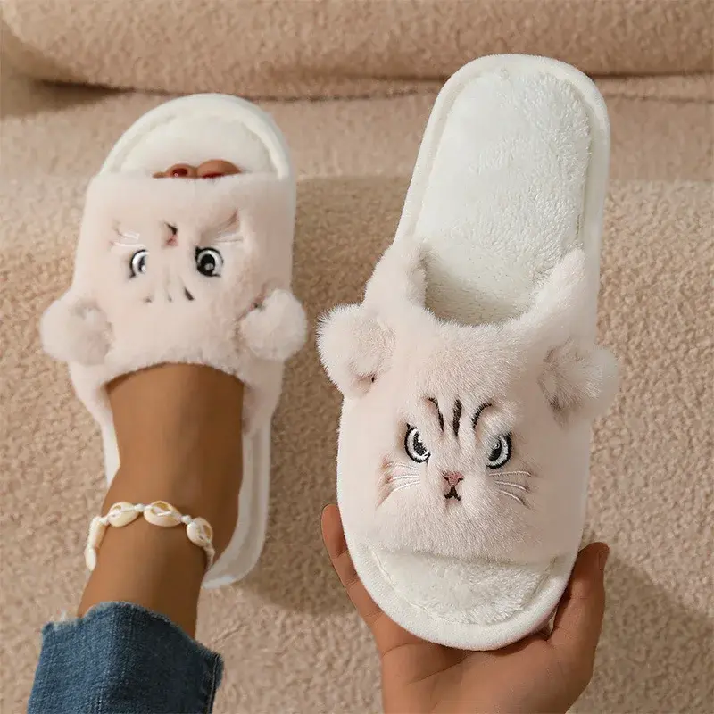 Miniatura: PANTUFA COM ESTAMPA DE GATO QUENTINHA, FELPUDA E COM SOLA MACIA.