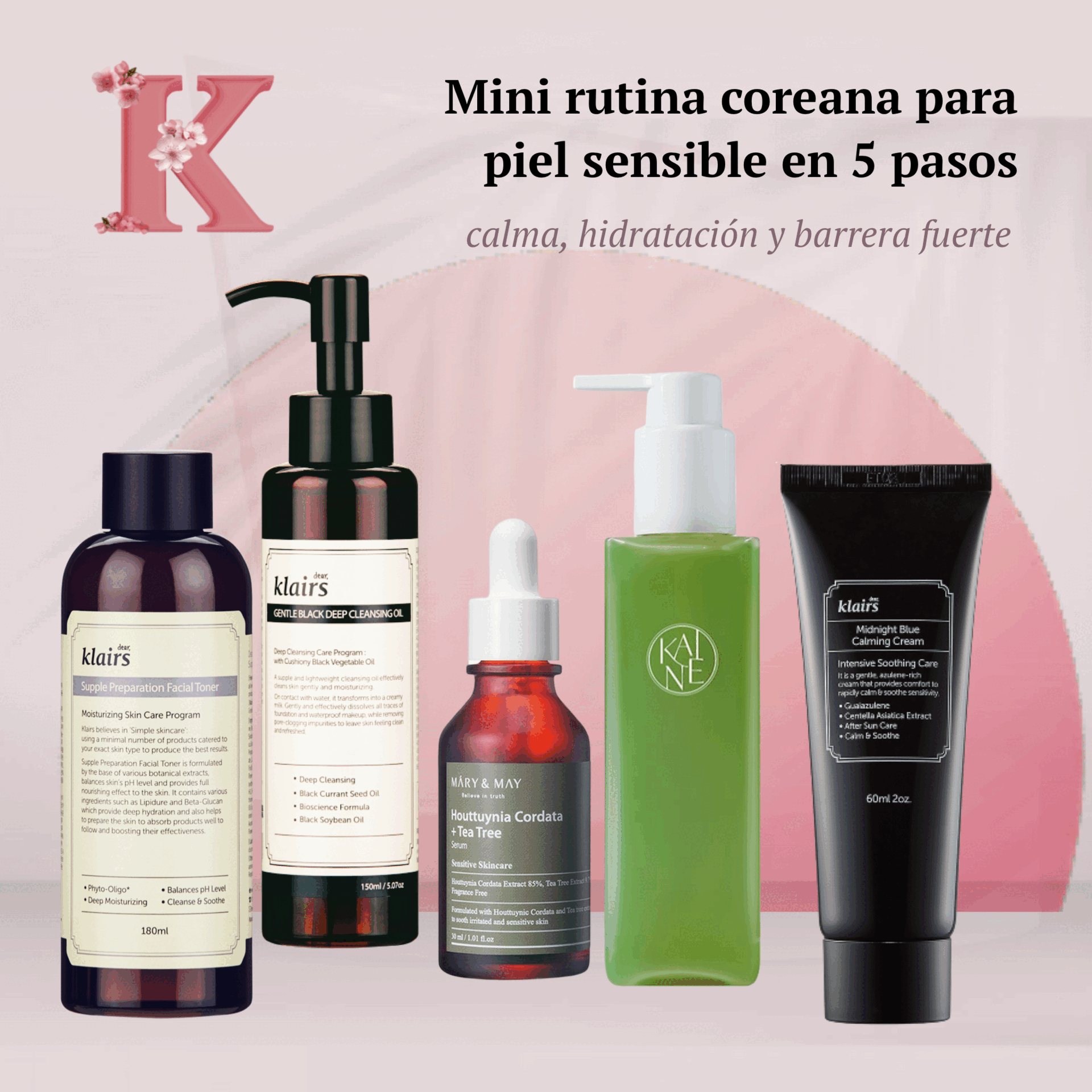 Set de Belleza con 5 Productos para Piel Sensible