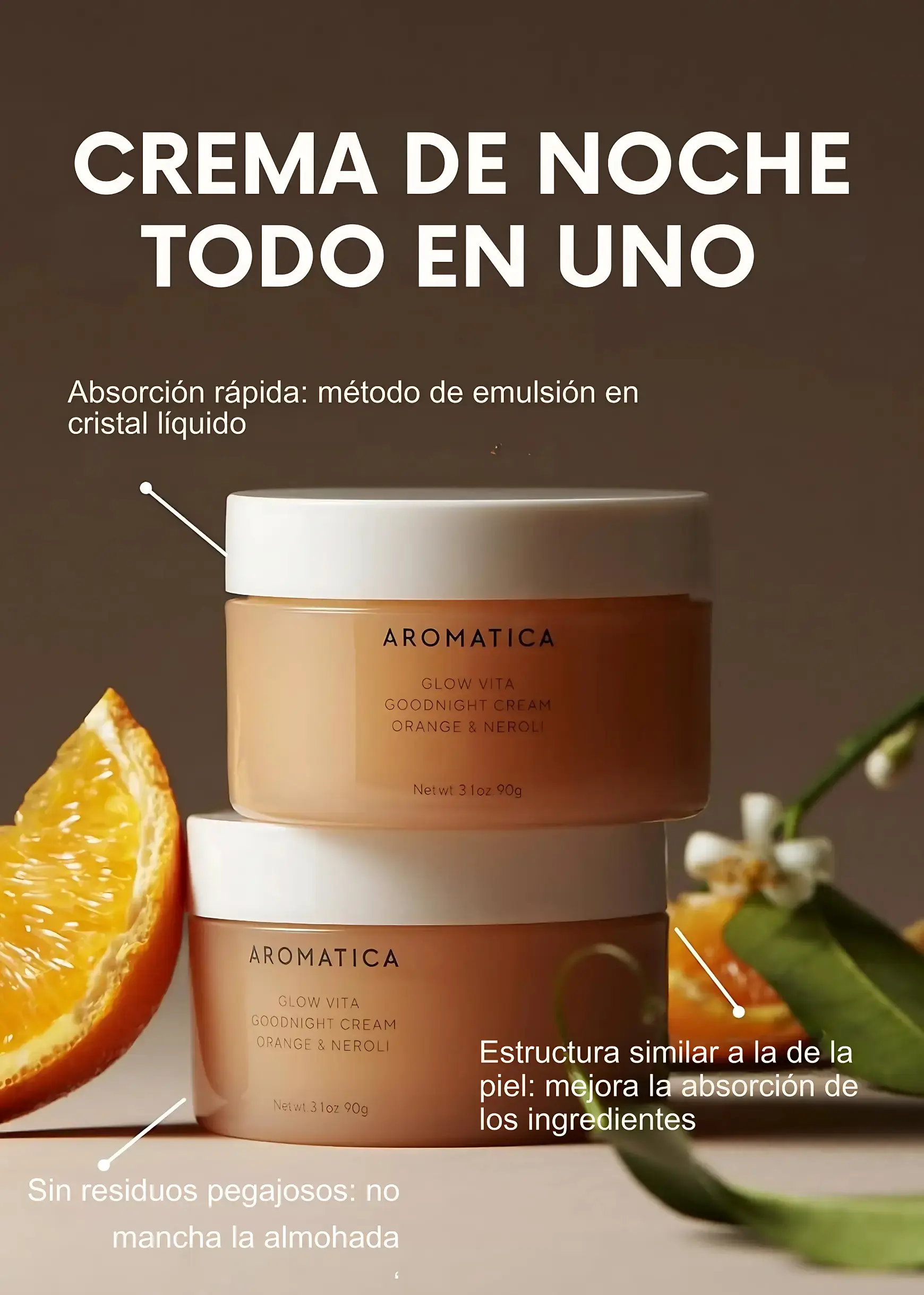 Aromatica Glow Vita Goodnight Cream Orange & Neroli