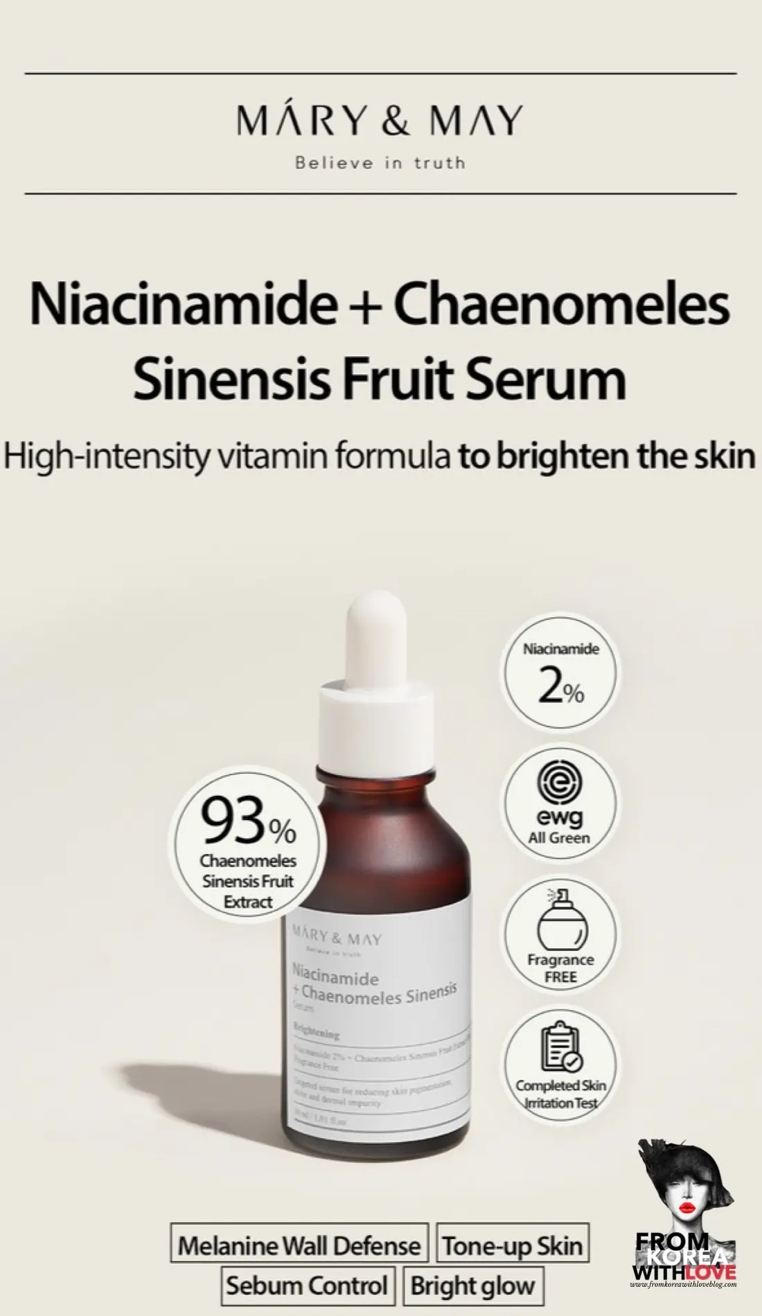 Mary & May Niacinamide + Chaenomeles Sinensis