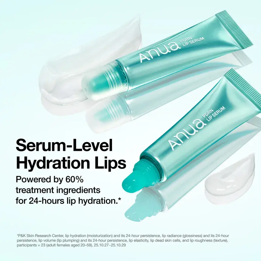 Textura rica de Anua PDRN Lip Serum, sérum labial con PDRN, colágeno y ácido hialurónico