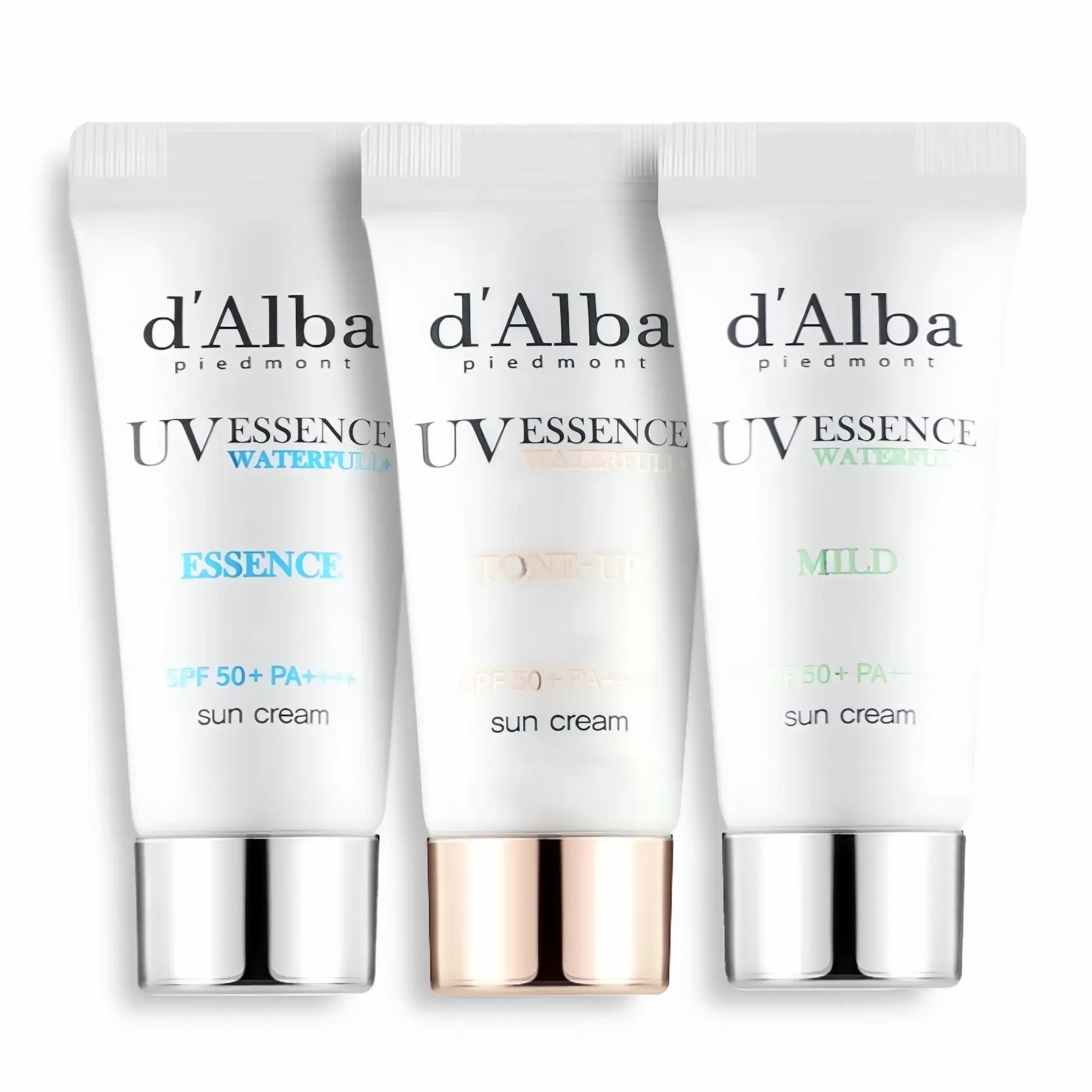 d'Alba Piedmont Vegan Waterfull Sunscreen 3-Piece Mini Travel Kit