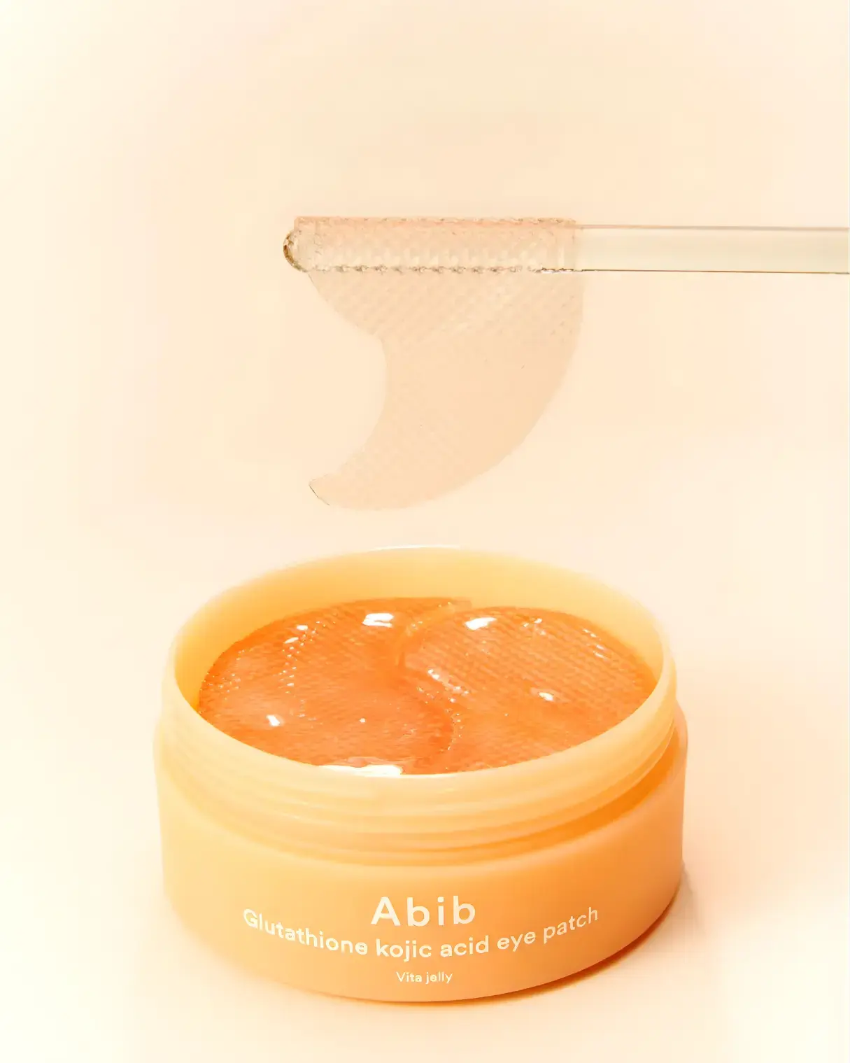 Detalle de Abib Vita Jelly Eye Patch con textura hidrogel y esencia iluminadora para contorno apagado