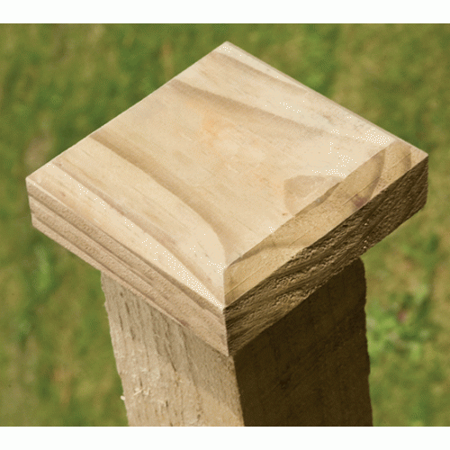 Treated Timber Fence Post Cap 100mm x 100mm Melbros