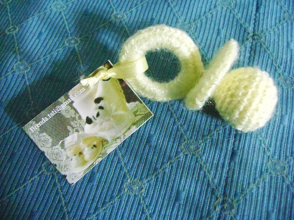 souvenirs chupete tejido