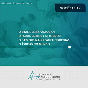 O Brasil ultrapassou os Estados Unidos no ranking de cirurgias plásticas realizadas.