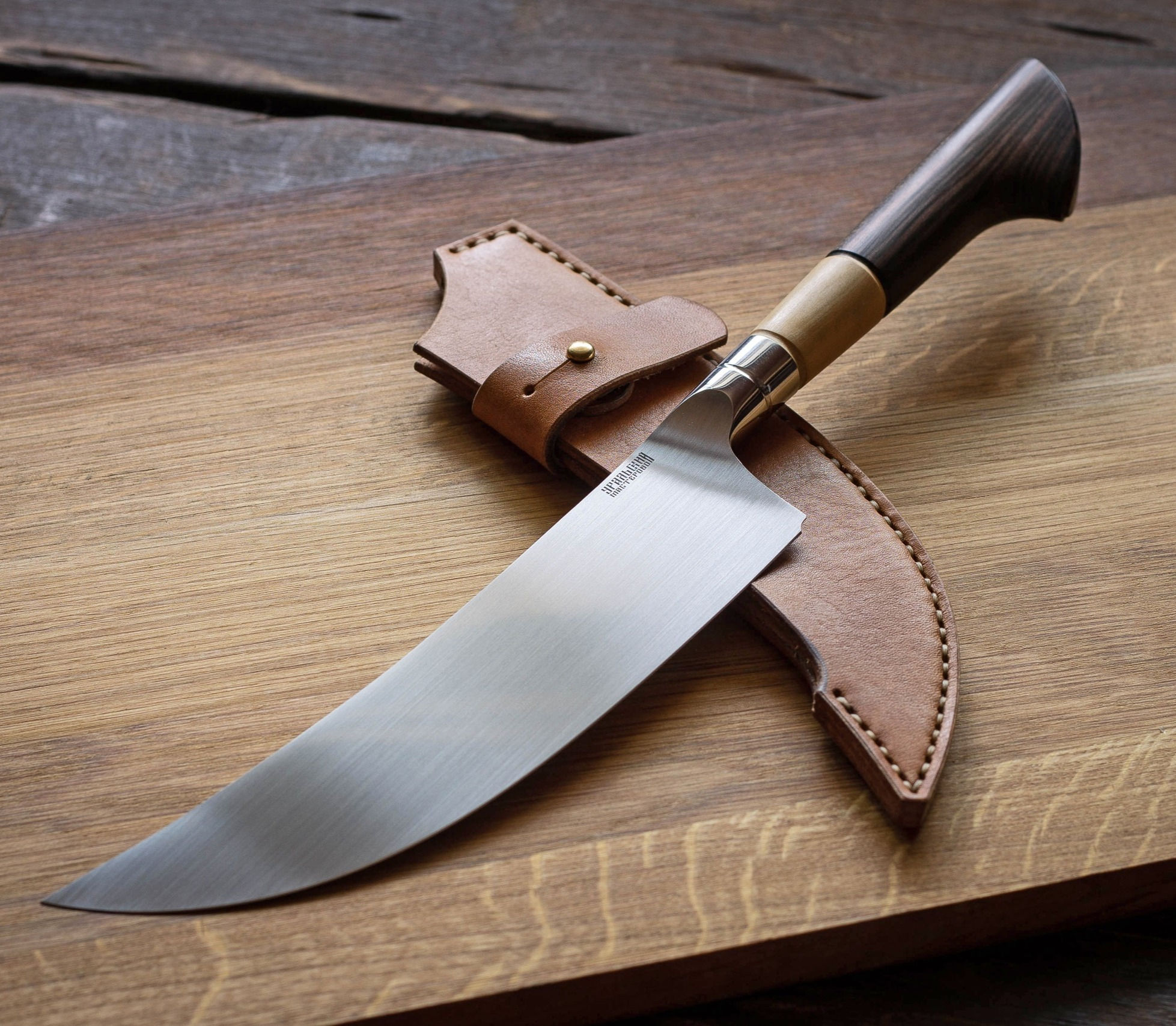 Узбекский поварской нож "Пчак" с чехлом