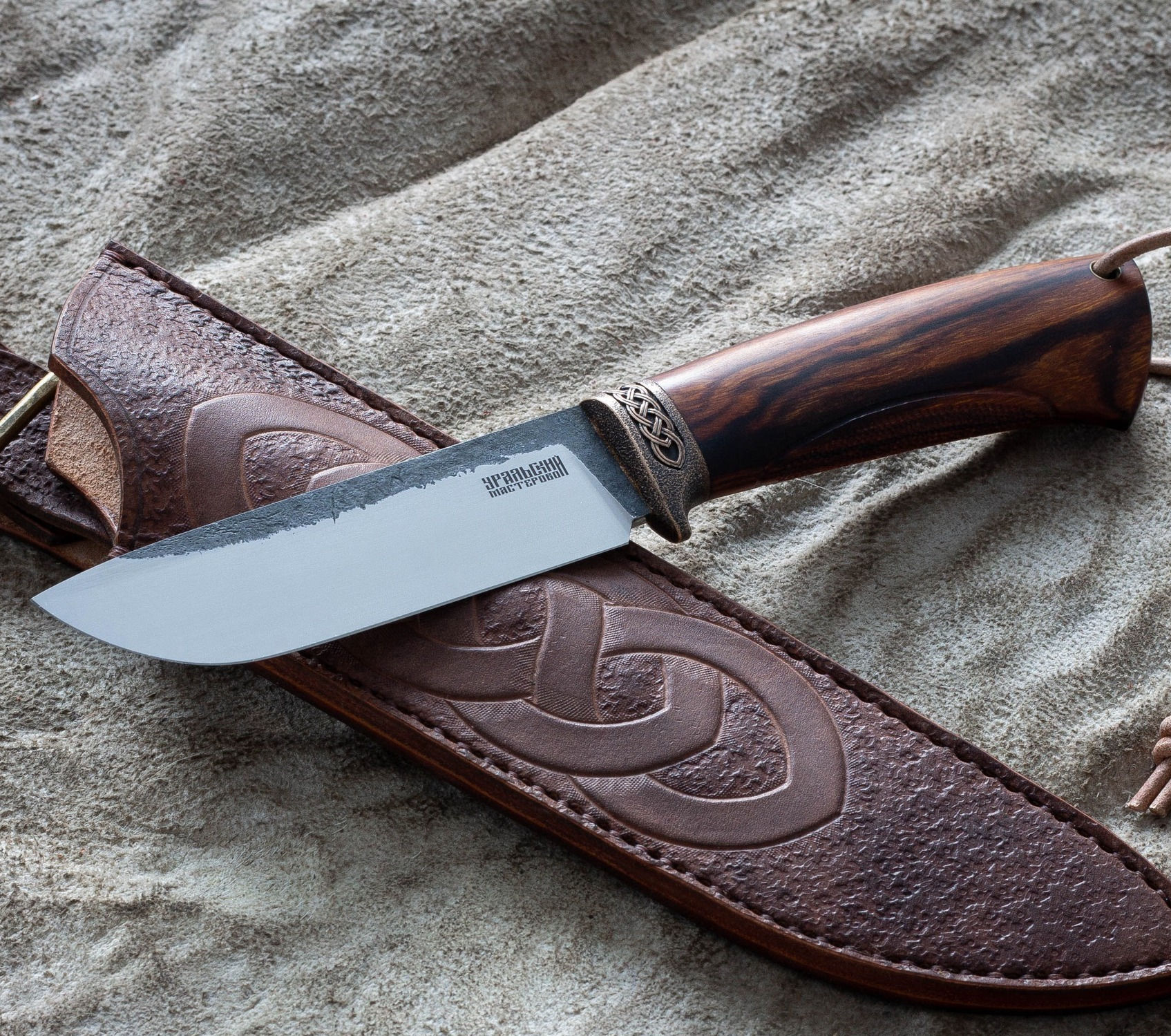 Нож ручной работы "Борус" с ножнами