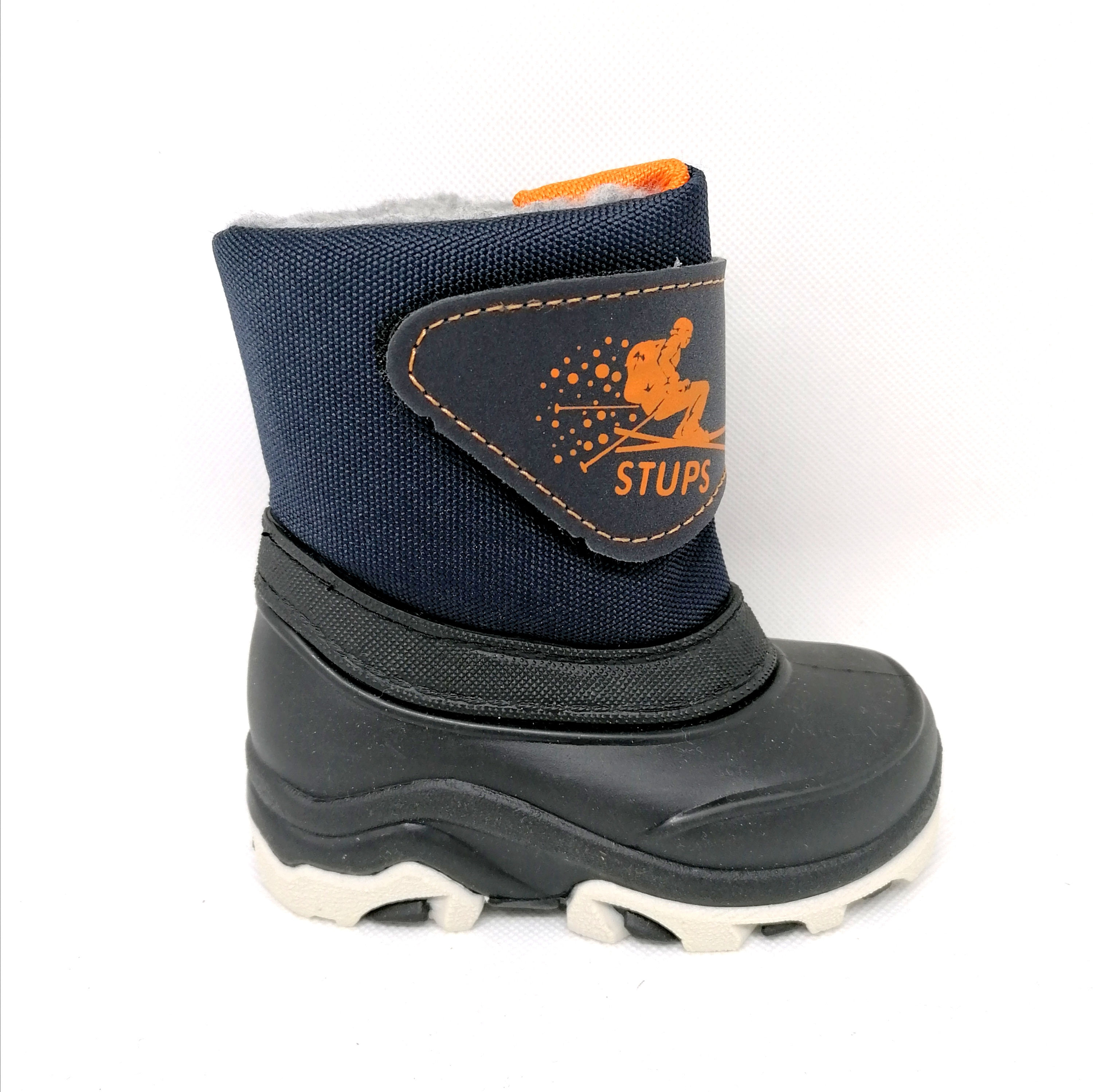 STUPS Kinder Winterstiefel mit Klettverschluss innen gefüttert 