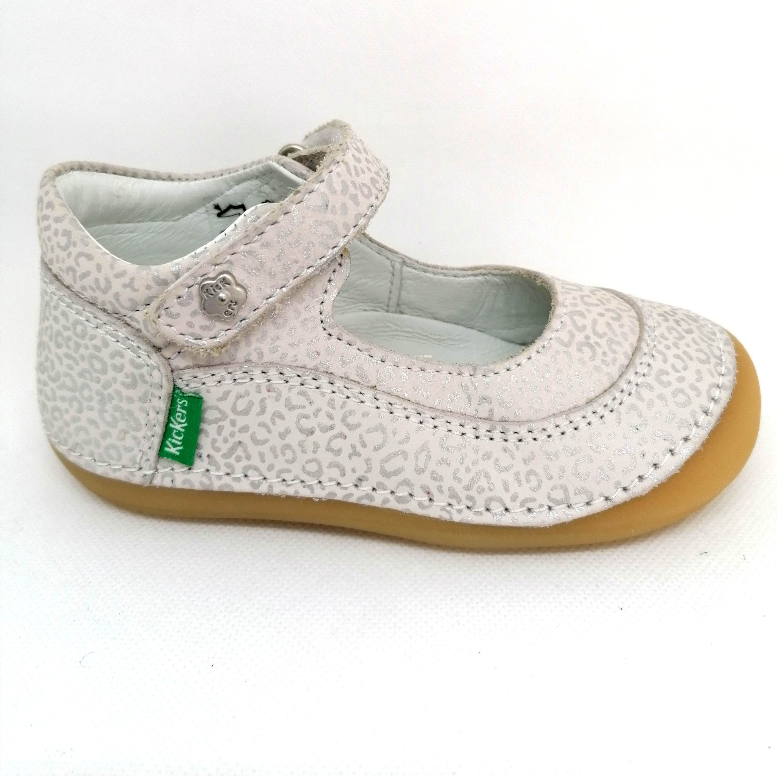 KICKERS Lauflerner mit Klettverschluss in blanc Leopard 