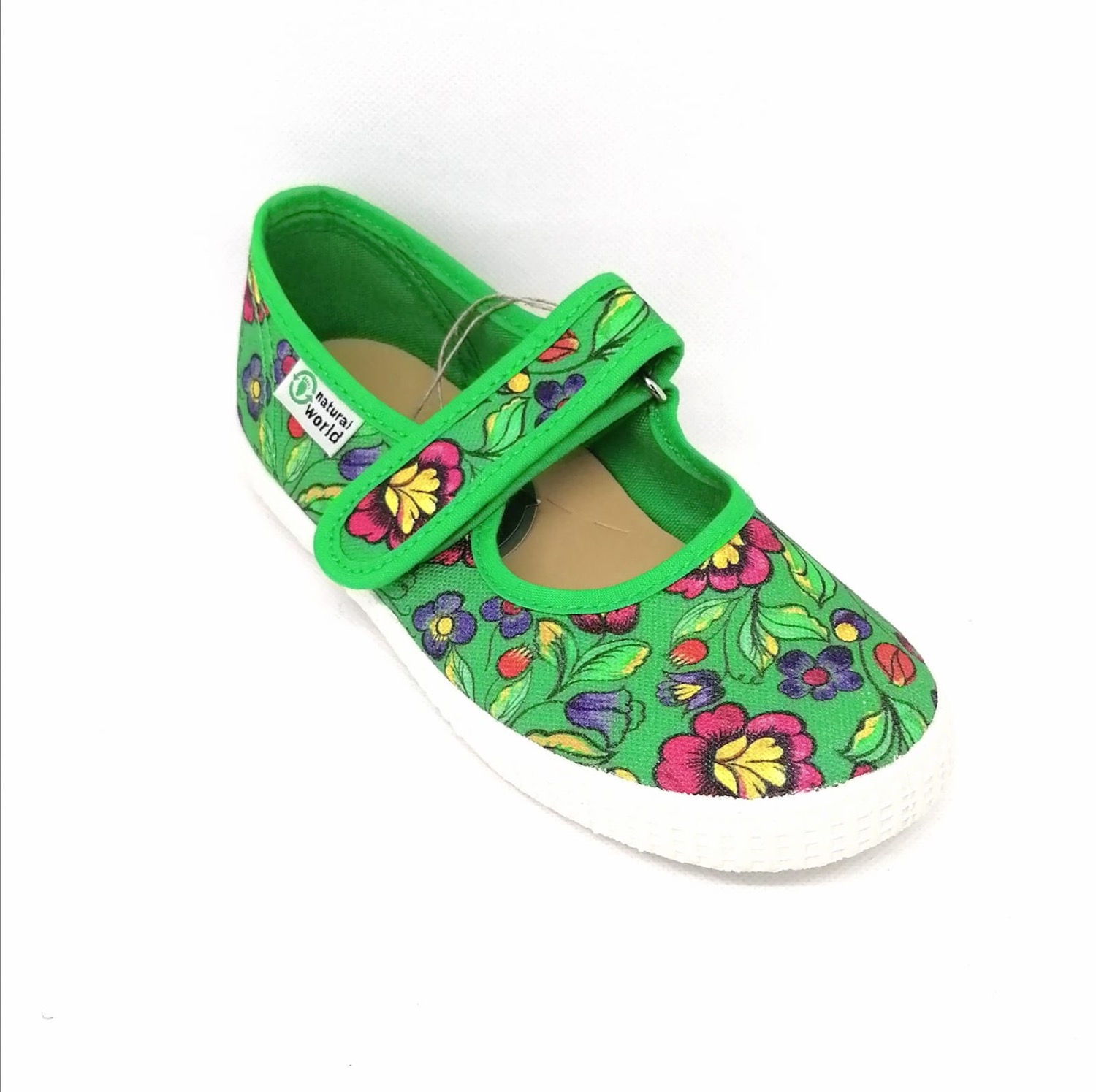 NATURAL WORLD Kinder Ballerinas mit Klettverschluss und duftender Sohle