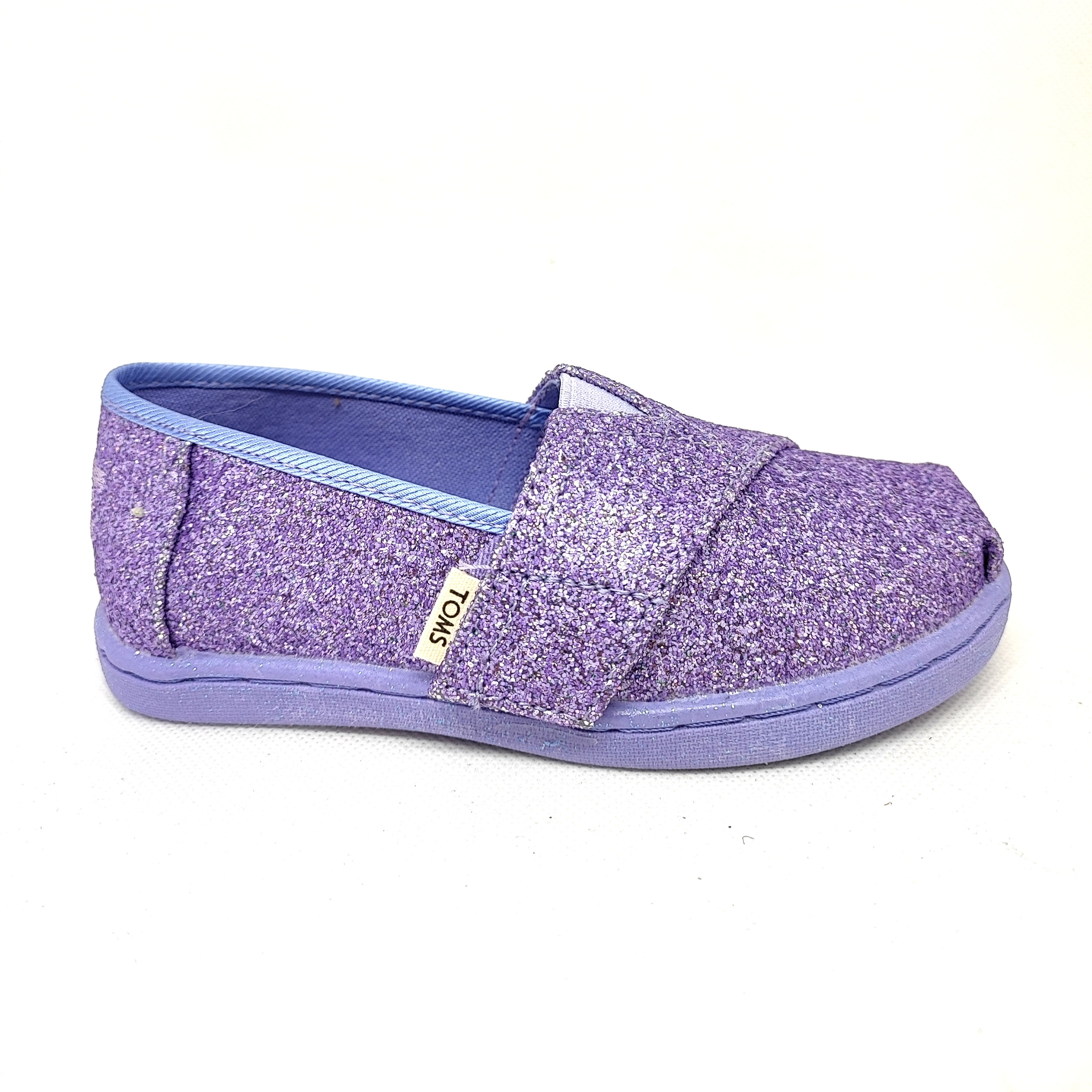 TOMS Classic ALPARGATA lilac glitter mit Klettverschluss