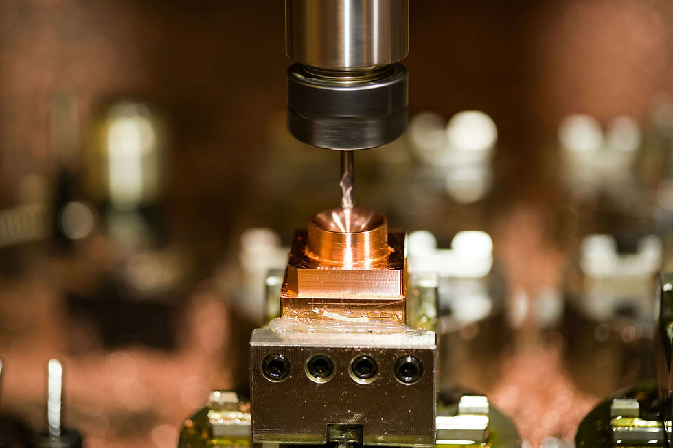 High-precision CNC metal cutting with sparks during industrial machining process