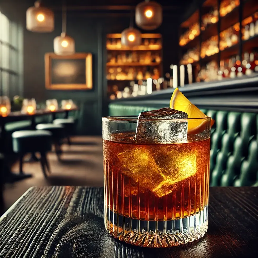 DALL·E 2025-02-16 00.32.29 - A close-up of a whiskey cocktail set on a dark wooden table i