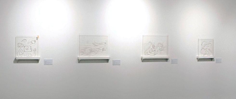 María Luisa Penne de Castillo, Sin título I (1989), plancha de grabado en plexiglás (acrílico) 16’ x 16’. Colección Francisco Castillo. (Foto suministrada por la autora)
