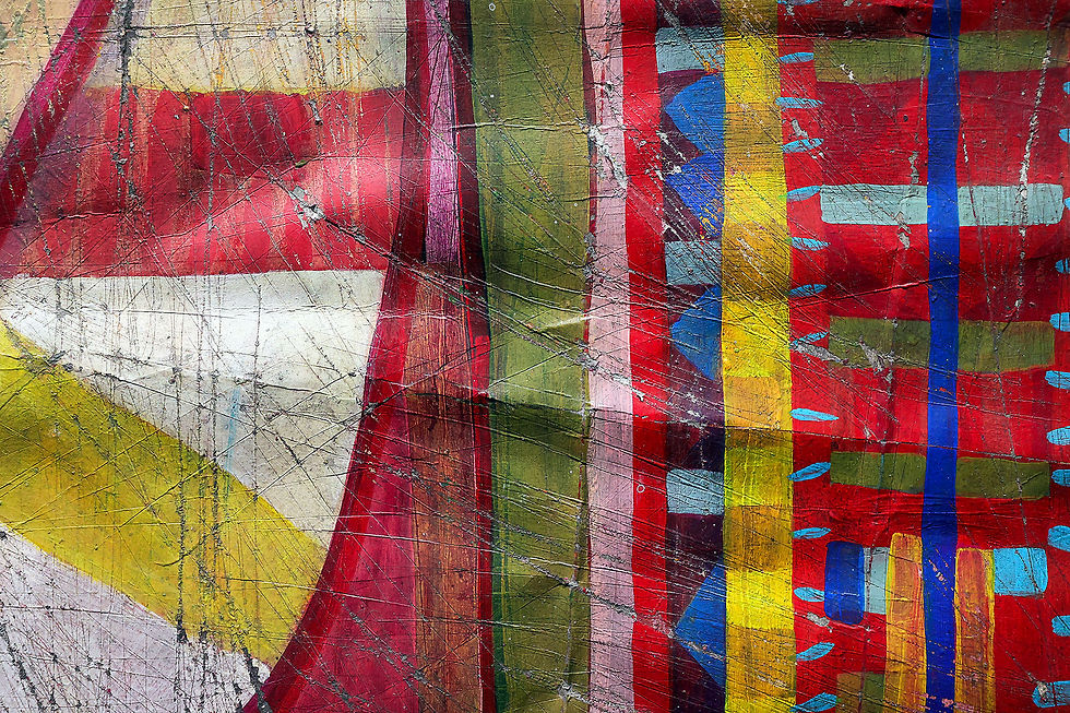 Catus (1992). Acrílico sobre papel arrugado, 48” x 38”. (Foto: Gabriel López Albarrán)