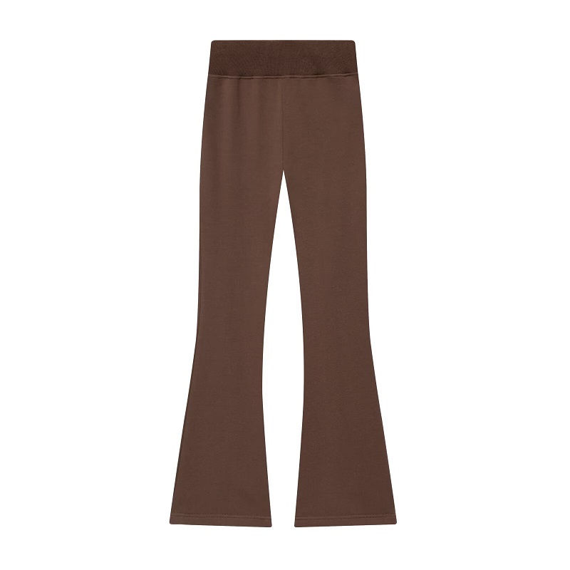 Miniatura: MUJER Flare Pants Sets for Women 2 Pieces Fleece High Waist Woman Trousers Sets 