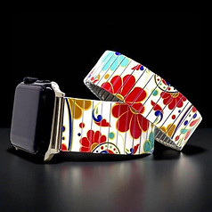 Art stainless steel designer bracelets and Apple Watch bands handmade in London