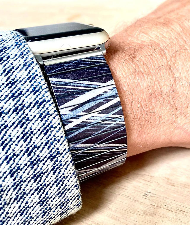 Handmade stainless steel designer Apple watch bracelet from the Pride collection