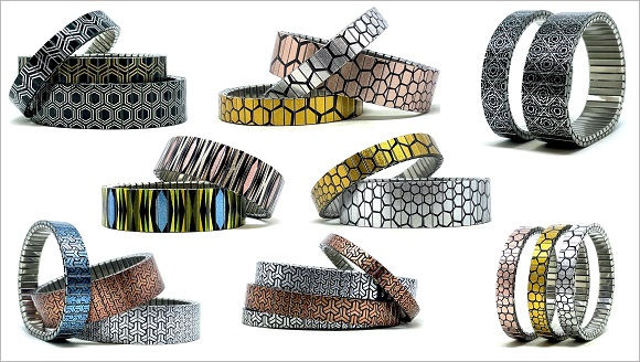Polygon Tiles stainless steel bracelets collection