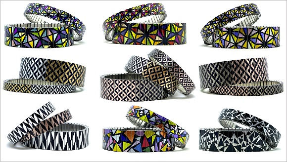 Triangles stainless steel bracelets collection