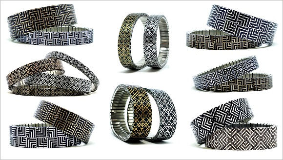Squares Tiles stainless steel bracelets collection