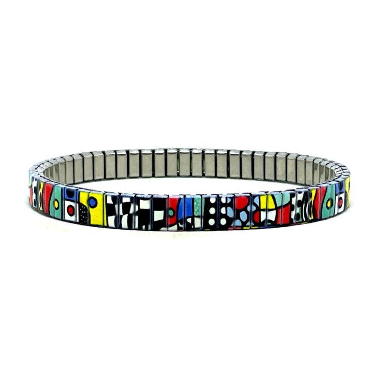 Stainless steel designer bracelet 6mm handmade in London - Art modern by Urband London