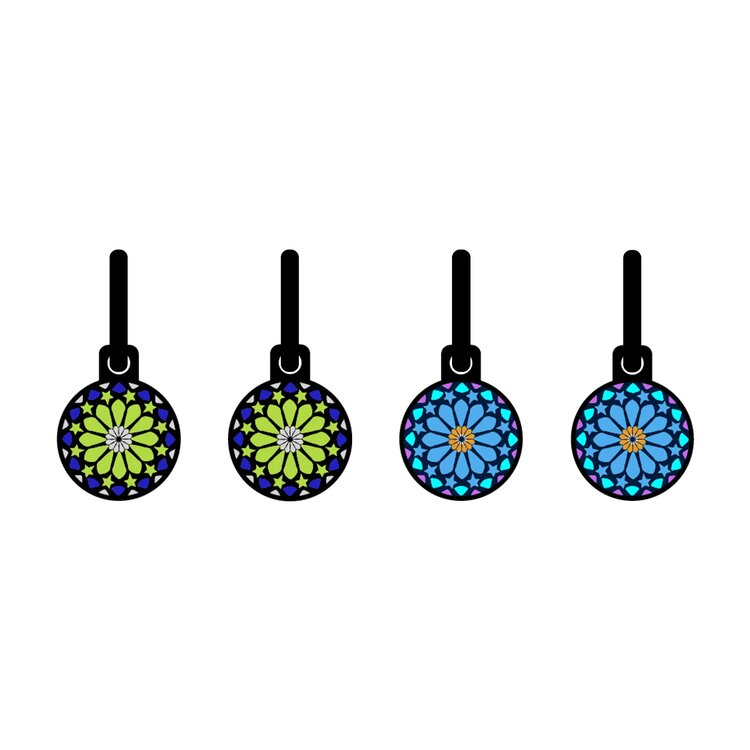 Double-sided 14mm round stainless steel drop earrings featuring the Carnival mojito design in a metallic finish. The artwork appears on both sides of the drops, so the design remains visible as they move. by Urband London