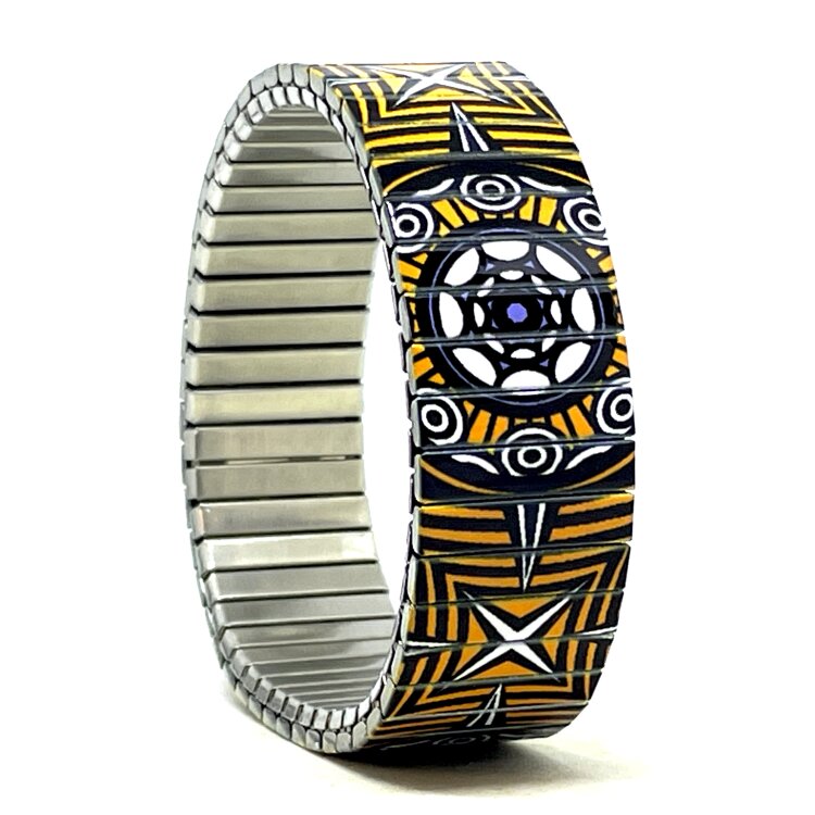 Stainless steel designer bracelet 18mm handmade in London - Carnival Sydney by Urband London