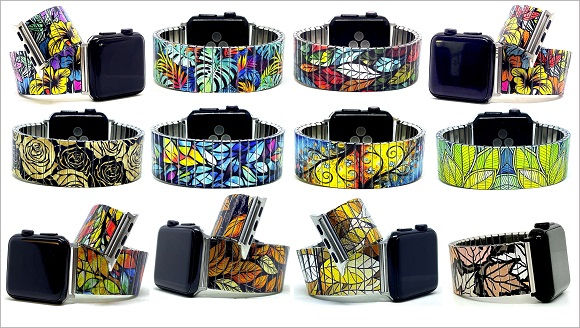 Flowers Garden stainless steel Apple Watch bracelets collection